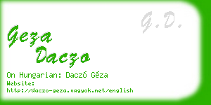 geza daczo business card